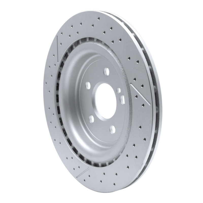 Mercedes-Benz GLA45 AMG Brake Rotor (1) - Rear - R1 Concepts - GeoSPEC Coated Rotor - Drilled & Slotted - `12-`20